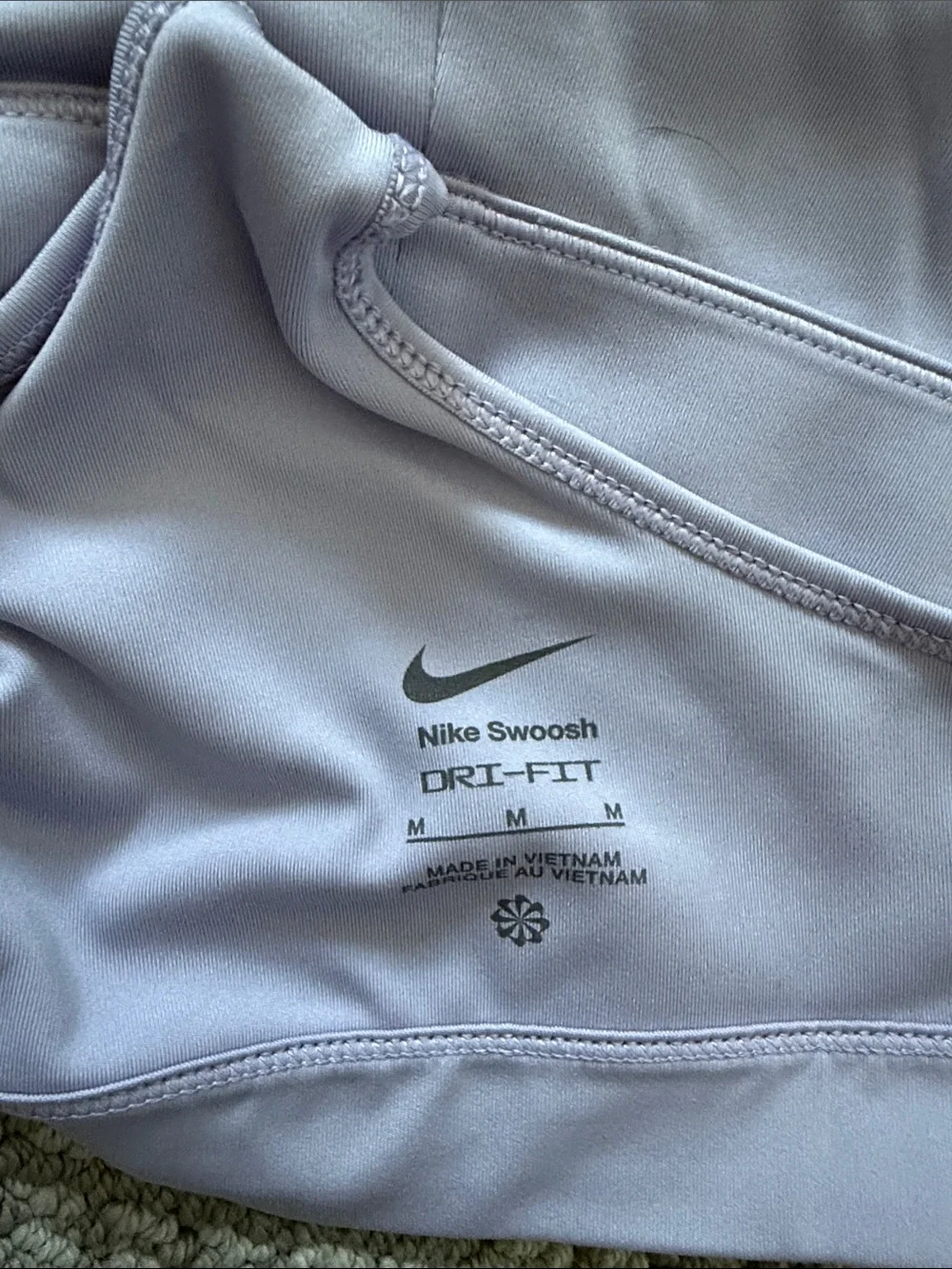GIRLS Size M Nike Lavender Racerback Medium-Support Sports Bra with White Swoosh